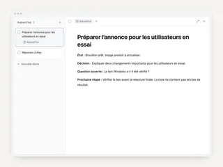 Reprendre les tâches et notes existantes avec MCP