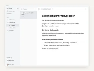 Arbeitsnotizen zum Weiterarbeiten: ein Teammeeting vorbereiten
